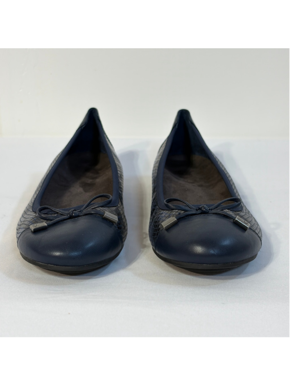 Vionic Spark Minna Navy Black Snake Print Ballet Flats Women’s Size 8 Orthotic - Picture 3 of 14